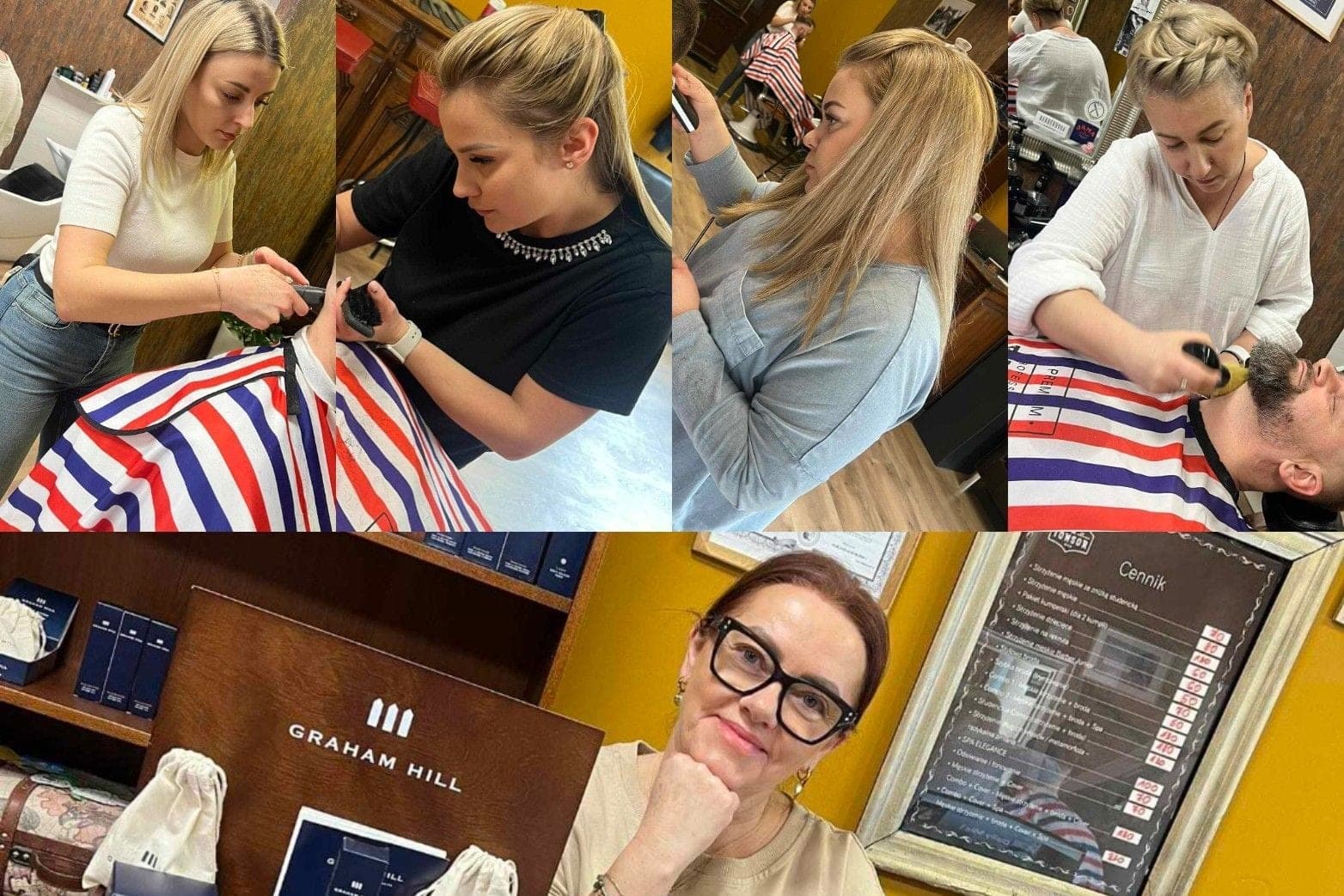 Zespół Pracowni Włosa i Wnętrza podczas pracy w salonie